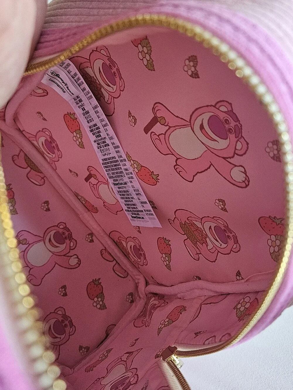 Disney Parks Loungefly Toy Story Lotso Pastel Corduroy Mini Backpack Scented New